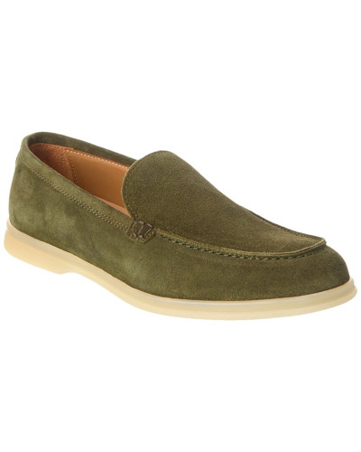 Shop Alfonsi Milano Suede Loafer In Green
