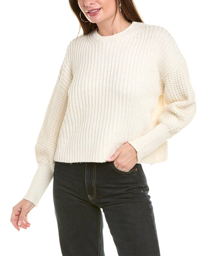 Shop Splendid Sarah Wool-blend Sweater In White