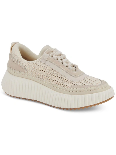 Shop Dolce Vita Dolen Womens Suede Lifestyle Casual And Fashion Sneakers In Beige