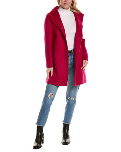 Shop Cinzia Rocca Icons Short Wool & Silk-blend Coat In Pink