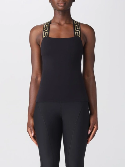 Shop Versace Greca Key Top In Black