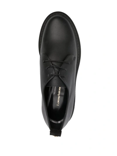 Shop Lorena Antoniazzi 50mm Lace-up Leather Loafers In Black