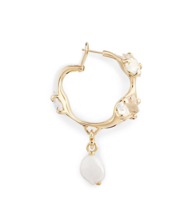 Shop Ami Alexandre Mattiussi Crystal-embellished Hoop Earrings In Not Applicable