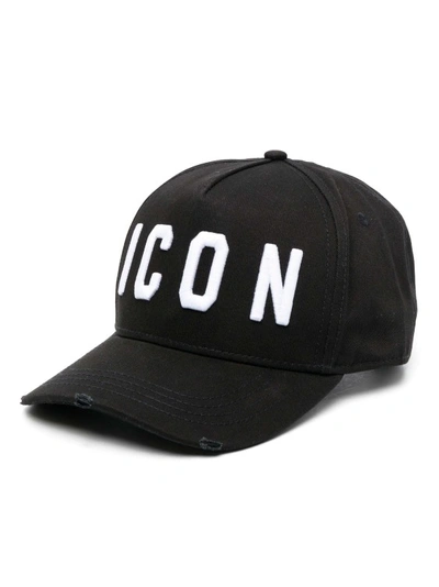 Shop Dsquared2 Icon Embroidered-logo Baseball Cap In Black