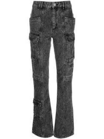 Shop Isabel Marant Distressed-effect Denim Denim Jeans In Black