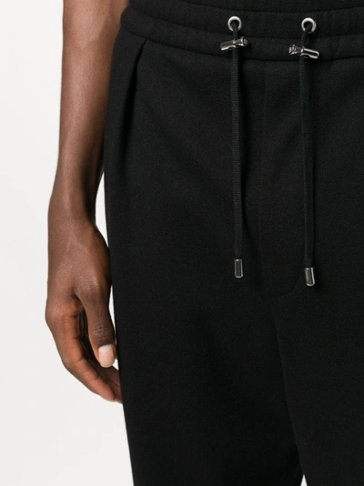 Balmain Drawstring Tapered Track Pants In Black