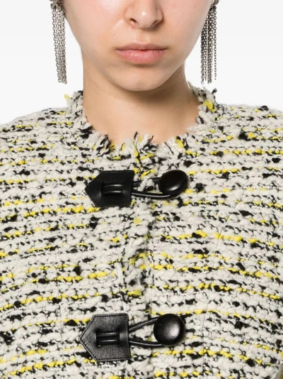 Isabel Marant Gradilia Cropped Fringe Jacket In Neutrals