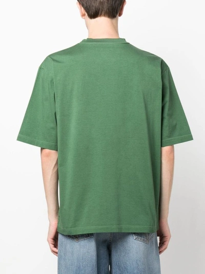 Dsquared2 Logo-print Green Cotton T-shirt In Green