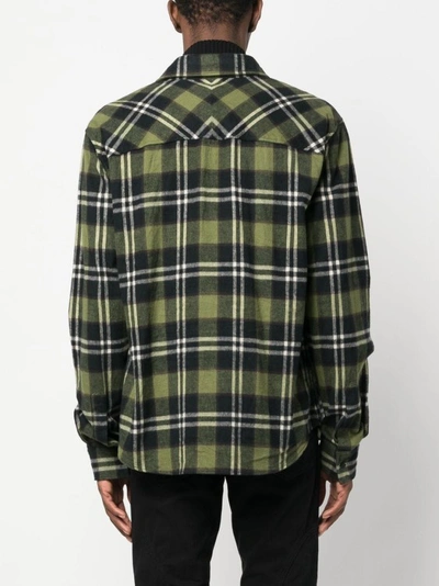 Shop Dsquared2 Plaid-print Flannel Shirt In Grey