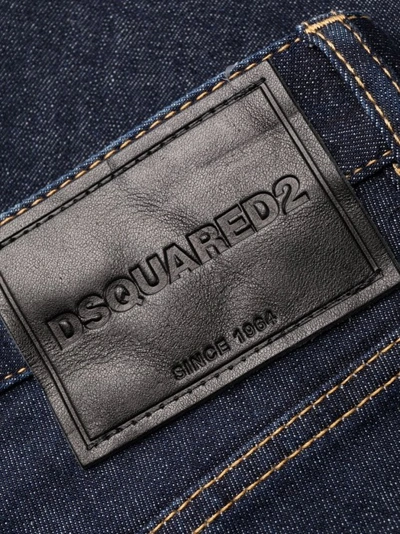 Shop Dsquared2 Icon-logo Straight-leg Denim Jeans In Black
