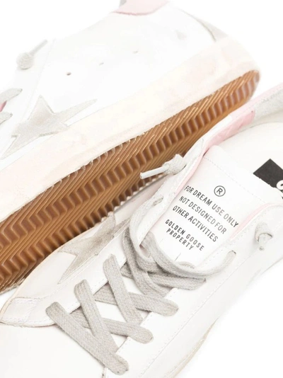 Shop Golden Goose Superstar Distressed Lace-up Sneakers In Neutrals