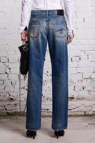 Shop R13 Mid-rise Straight-leg Denim Jeans In Grey