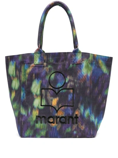 Shop Isabel Marant Yenki Tie-dye Tote Bag In Grey