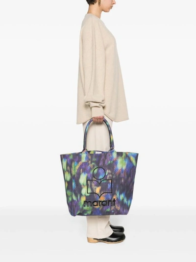 Shop Isabel Marant Yenki Tie-dye Tote Bag In Grey