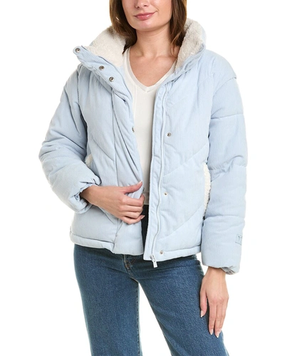 Shop Hurley Fairsky Quilted Corduroy Puffer Jacket In Blue