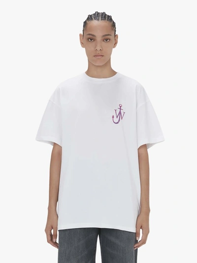 Shop Jw Anderson Naturally Sweet Cotton T-shirt In White