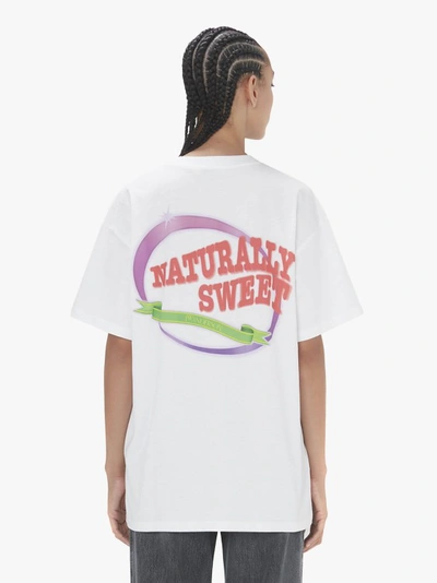 Shop Jw Anderson Naturally Sweet Cotton T-shirt In White