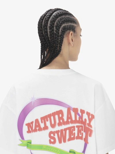 Shop Jw Anderson Naturally Sweet Cotton T-shirt In White