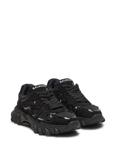 Shop Balmain B-east Chunky Sneakers In Black
