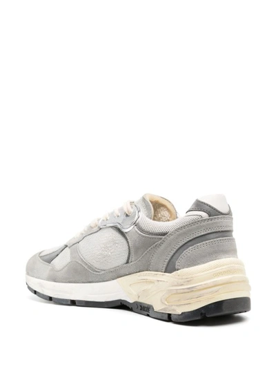Shop Golden Goose Dad-star Mesh-panelled Low-top Sneakers In White