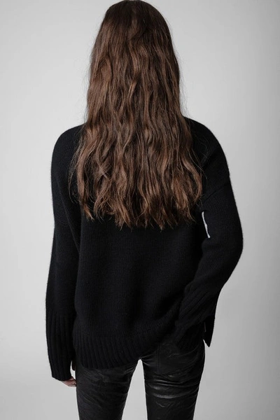 Shop Zadig & Voltaire Alma Cashmere Knitwear Sweater In Black