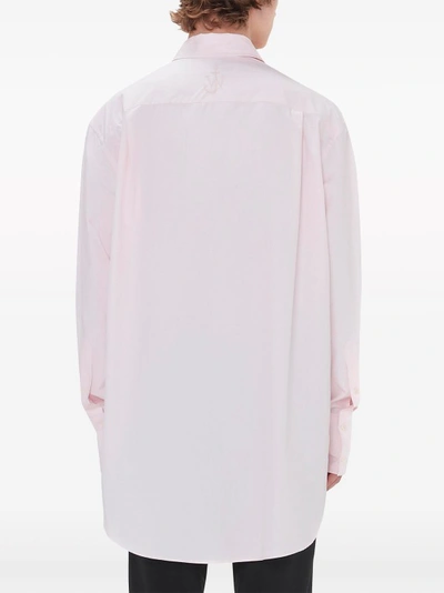 Shop Jw Anderson Anchor-embroidered Cotton Shirt In White