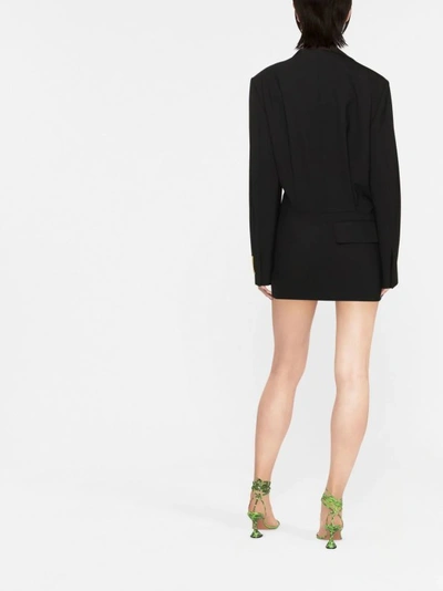 Shop Off-white Short Blazer Dress In Black