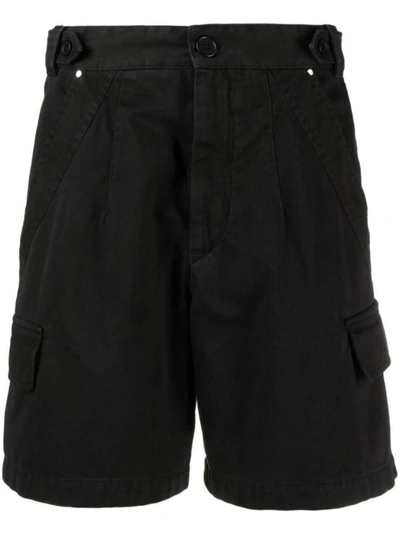 Shop Isabel Marant Lisette Cotton Cargo Shorts In Black