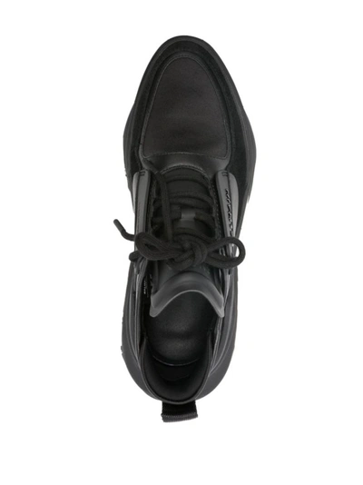 Shop Balmain B-bold Leather Sneakers In Black