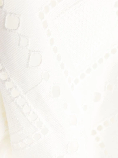 Shop Msgm Cut Out-detail Sleeveless Midi Dress In White