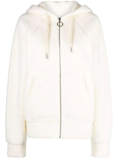 Shop Ami Alexandre Mattiussi Drawstring-fastening Shearling Jacket In White