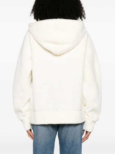 Shop Ami Alexandre Mattiussi Drawstring-fastening Shearling Jacket In White