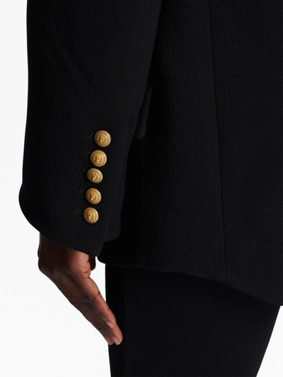Balmain Button-fastening Double-breasted Jacket In Black