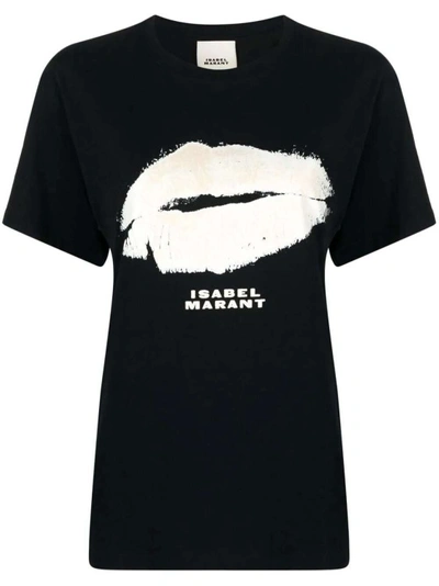 Shop Isabel Marant Ben Logo-print T-shirt In Black