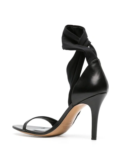 Shop Isabel Marant Askja 105mm Leather Sandals In Black