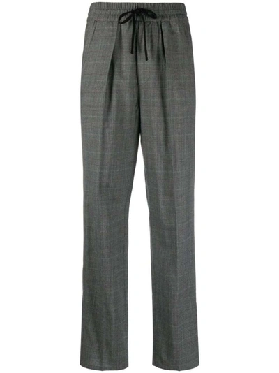 Shop Isabel Marant Étoile Priska High-waist Plaid Trousers In Grey