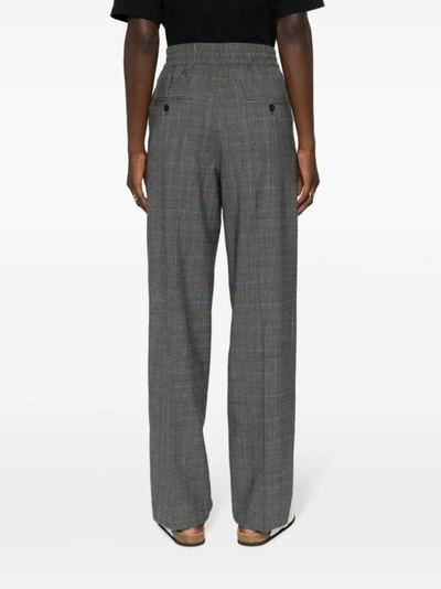 Shop Isabel Marant Étoile Priska High-waist Plaid Trousers In Grey