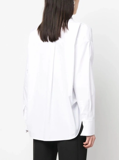 Shop Lorena Antoniazzi Concealed Front-fastening Shirt In White