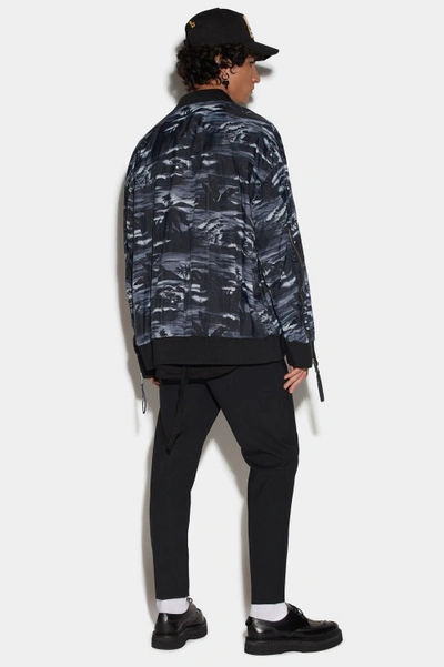 Shop Dsquared2 Graphic-print Bomber Jacket In Black