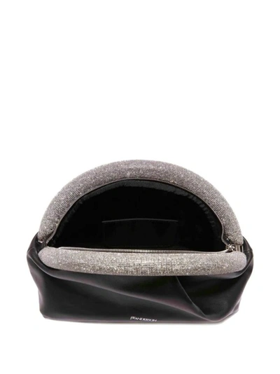 Shop Jw Anderson Bumper-clutch Crystal-embellished Mini Bag In Black