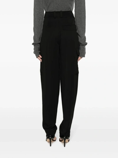 Shop Joseph Tapered Drop-crotch Cargo Trousers In Black
