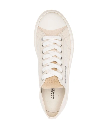 Shop Isabel Marant Austen Logo-print Flatform Sneakers In White