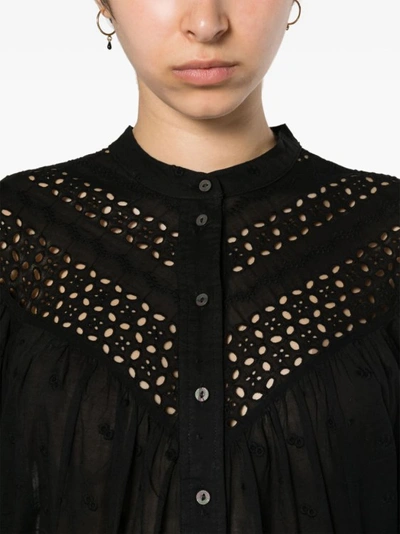 Shop Isabel Marant Étoile Safi Broderie-anglaise Shirt In Black