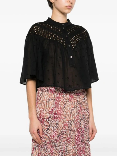 Shop Isabel Marant Étoile Safi Broderie-anglaise Shirt In Black