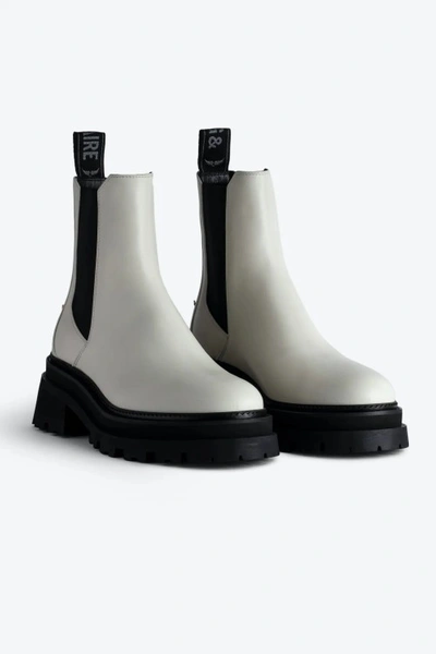 Shop Zadig & Voltaire Ride Ankle Leather Boots In Black