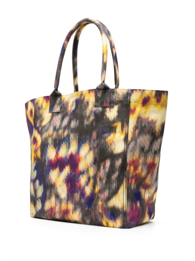 Shop Isabel Marant Yenki Tie-dye Multicolor Tote Bag In Grey