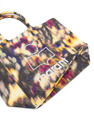 Shop Isabel Marant Yenki Tie-dye Multicolor Tote Bag In Grey