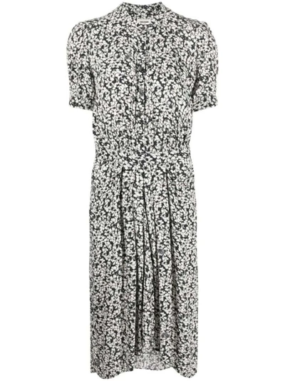 Shop Zadig & Voltaire Rima Floral-print Midi Dress In Grey
