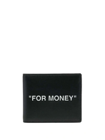 Shop Off-white "for Money" Bi-fold Wallet In Black
