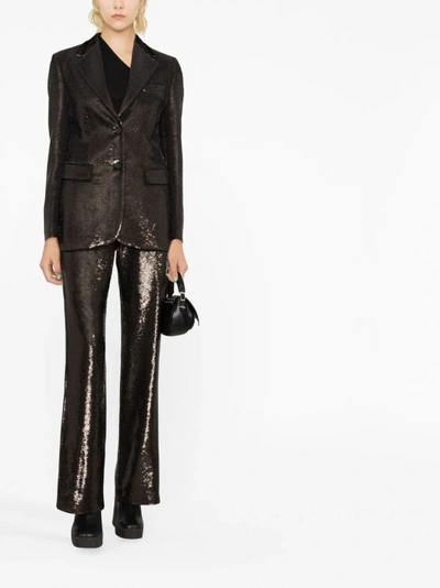 Golden Goose Sequin Embellished Single-breasted Blazer In Black